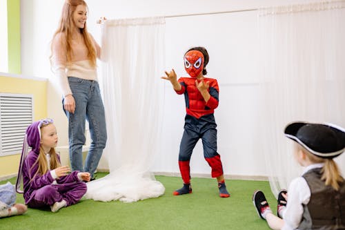 Boy In Spider Man Outfit