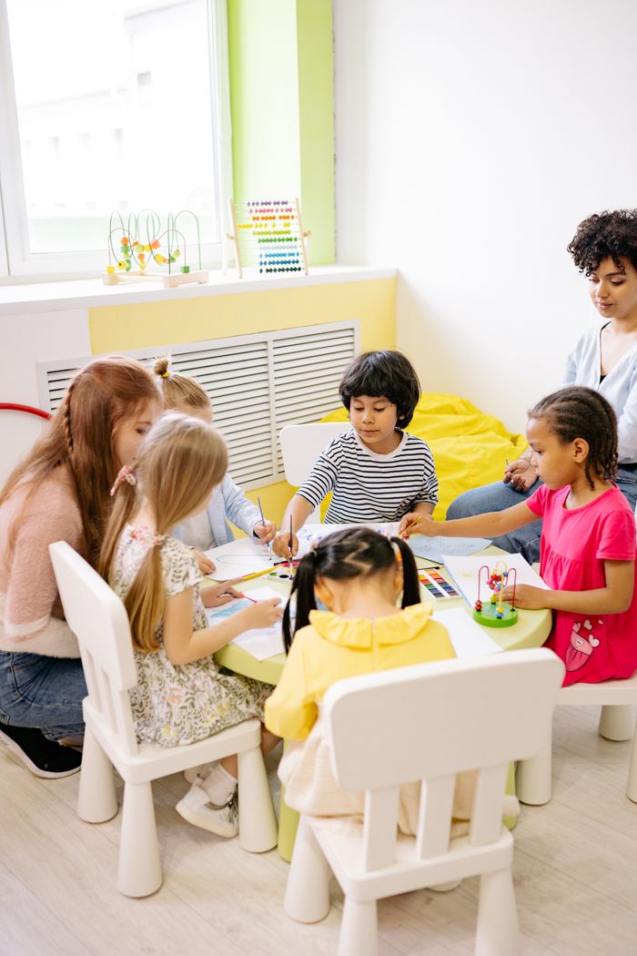 Children doing a learning activity