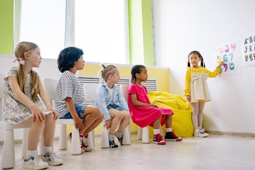 Free Children in a Classroom Stock Photo