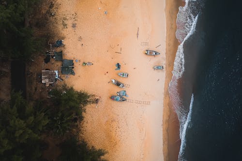 Бесплатное стоковое фото с Аэрофотосъемка, берег, берег моря