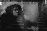 Woman in Black and White Hijab