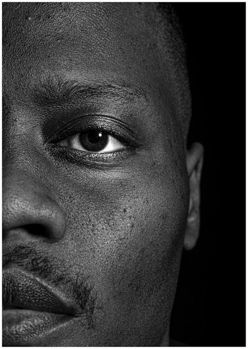 Kostnadsfri bild av afroamerikansk man, ansikte, gråskale