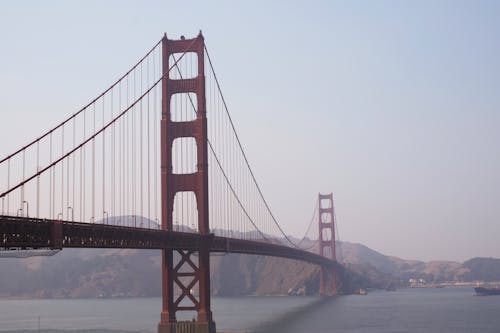 Suspension Bridge Over Body of Water