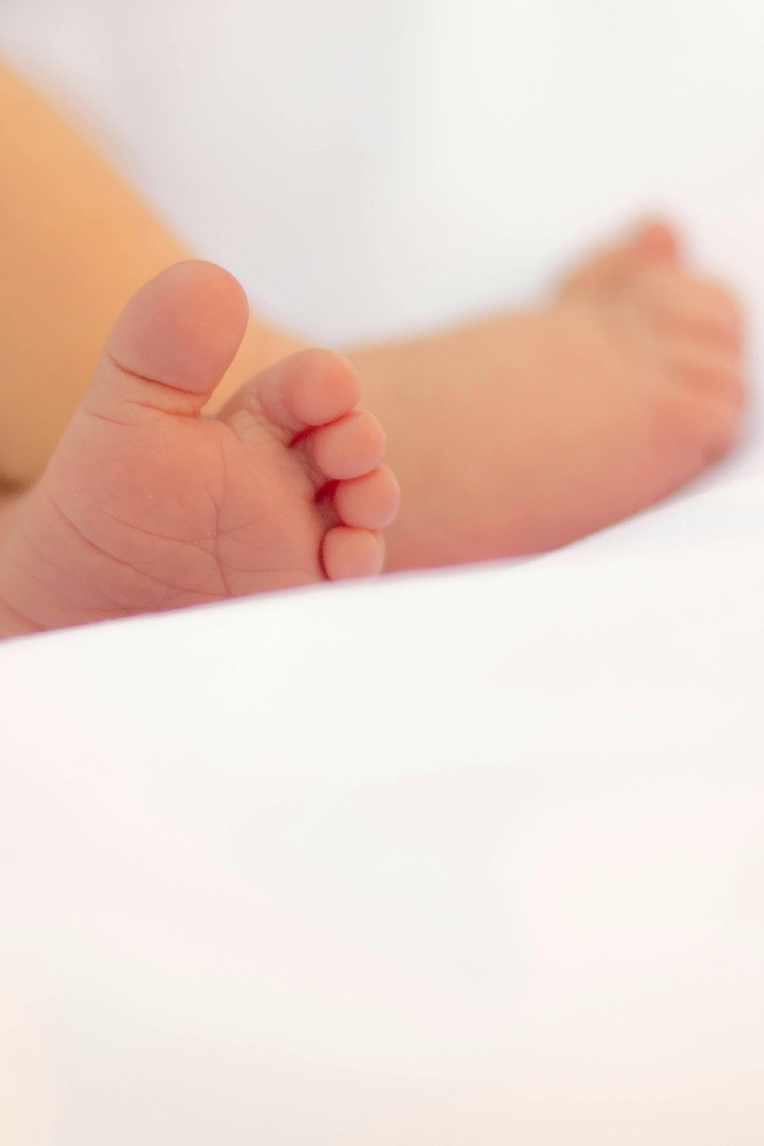 baby s feet macro photography