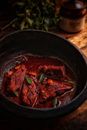 Cooked Food in Black Bowl
