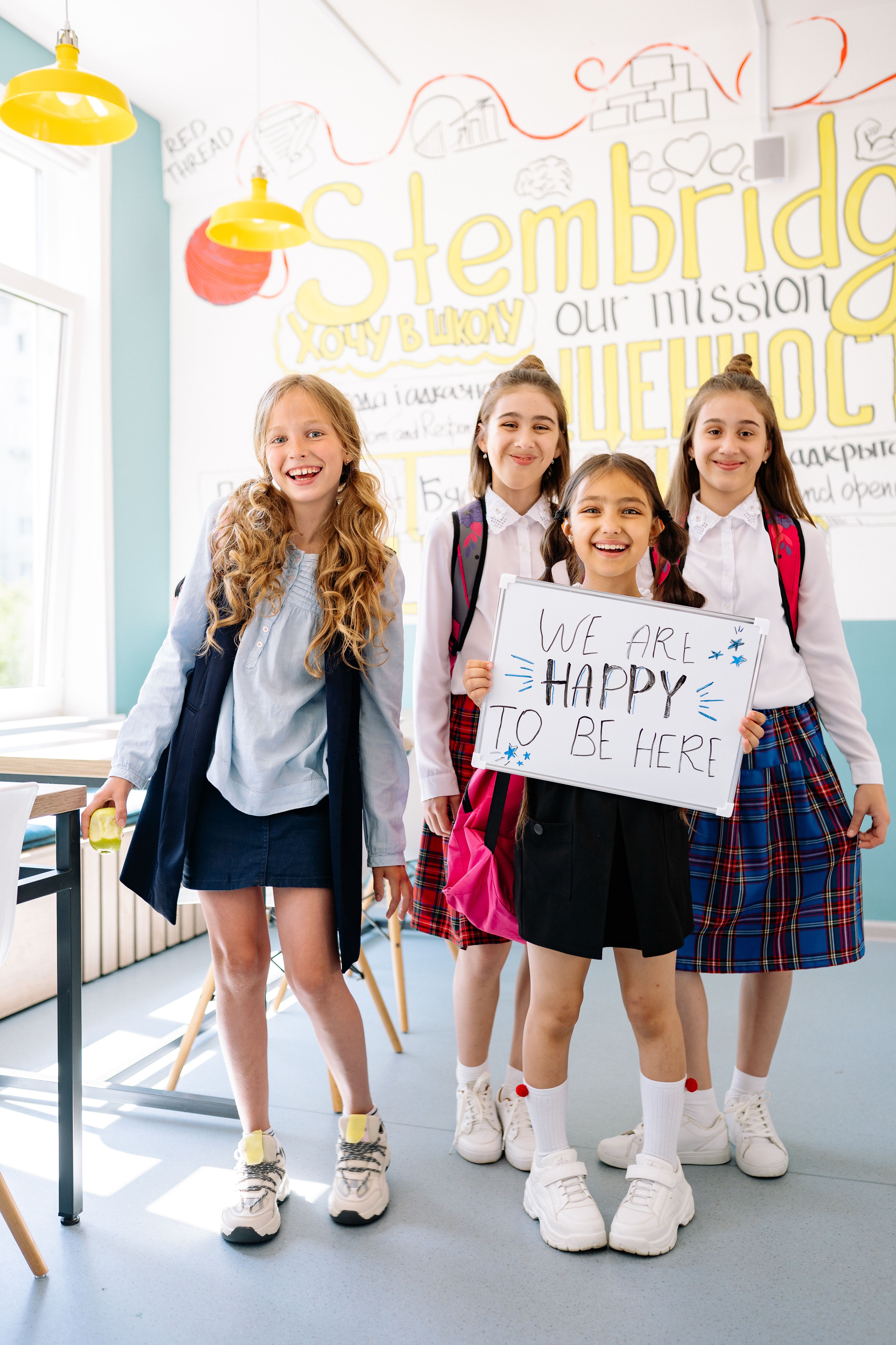 Girls In School Uniforms Smiling Free Stock Photo girls-in-school-uniforms-smiling-free-stock-photo