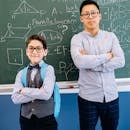 Boy Standing Beside a Man