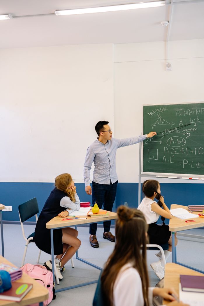 Young people learning in a classroom
