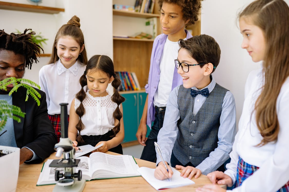 Free Kids at School Stock Photo