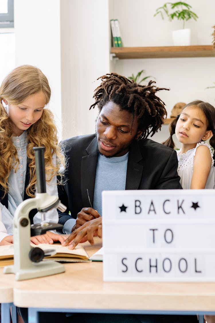 A Teacher Teaching His Students