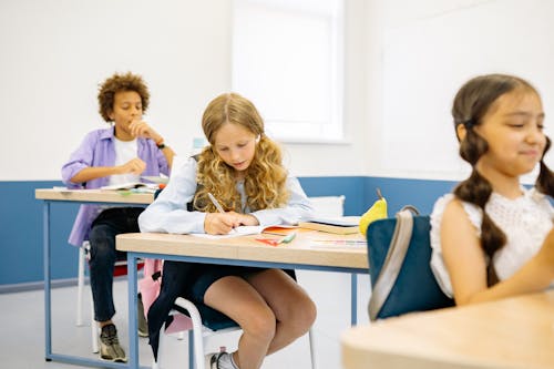 Foto profissional grátis de adolescente, alunos, aprendendo