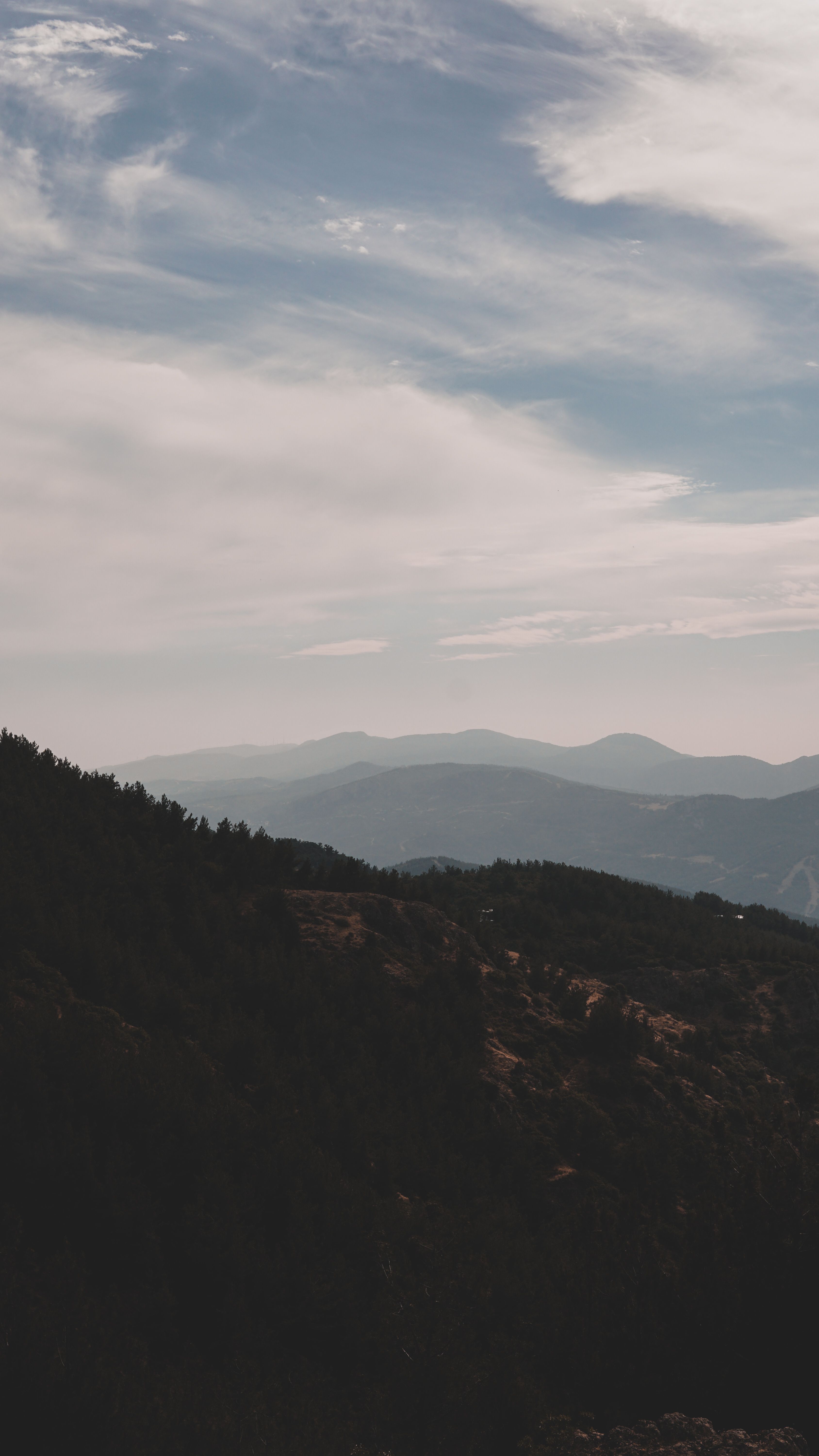 Green Trees on Mountain Under White Clouds · Free Stock Photo