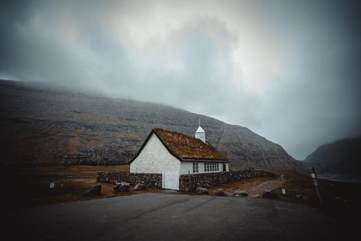 Saksun village and black-sand lagoon — Faroe Islands