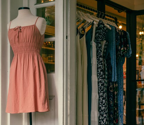 Pink Dress on a Mannequin