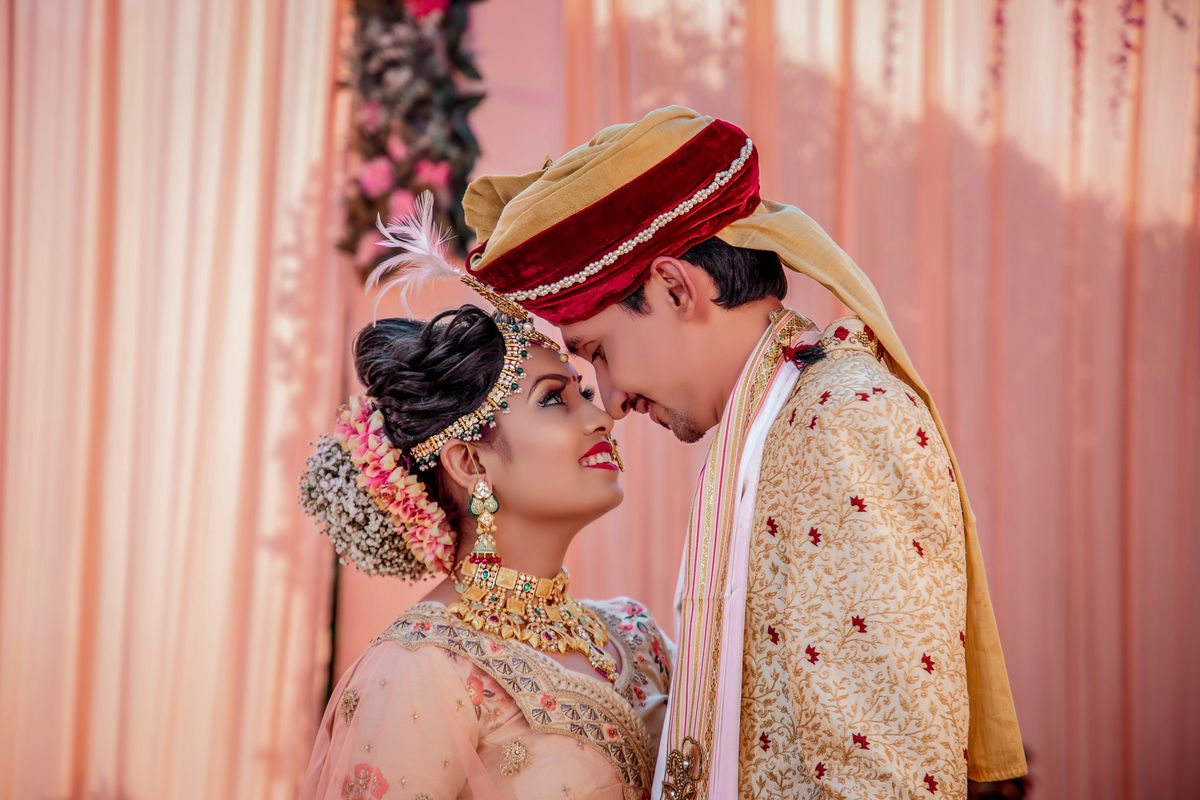 Indian bride and groom wedding — kundali milan marriage compatibility