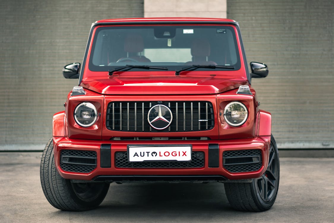 Red Mercedes Benz G Wagon