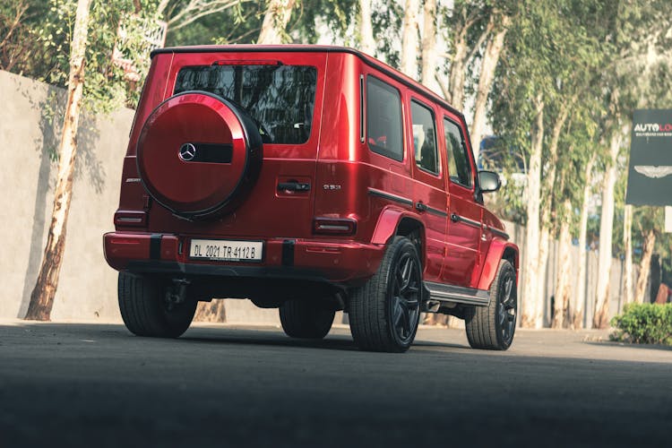 Back Of The Red Mercedes G Class