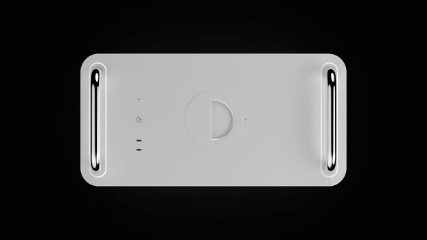 Silver Iphone 6 on White Background
