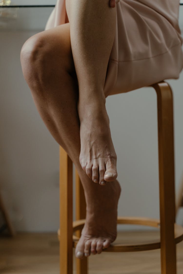 Close Up Of Woman Legs And Feet