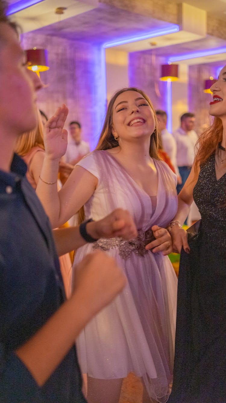 Guests Dancing At A Wedding Reception 