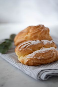 Eclair Custard Or Cream Filled Cream Puff
