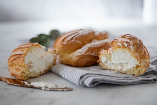 Puff Custard Or Cream Filled Pastry