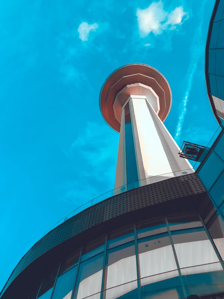 Low Angle Shot Of Atakule Tower In Ankara, Turkey