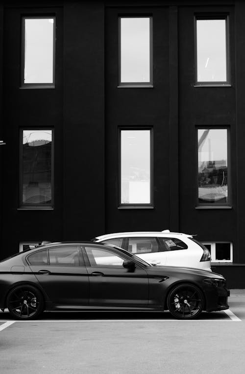 Immagine gratuita di bianco e nero, black-car, BMW