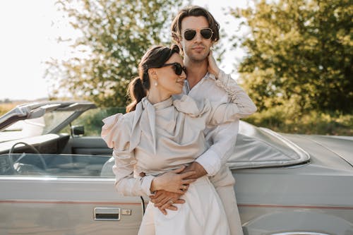 Free A Romantic Couple Hugging Stock Photo