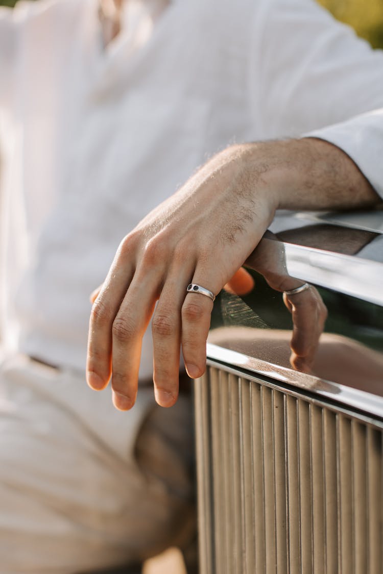 Close-Up Shot Of A Ring On Little Finger