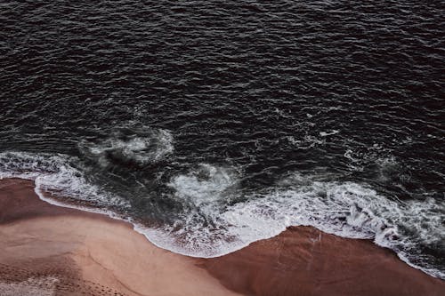 Free Aerial View of Ocean Waves Stock Photo