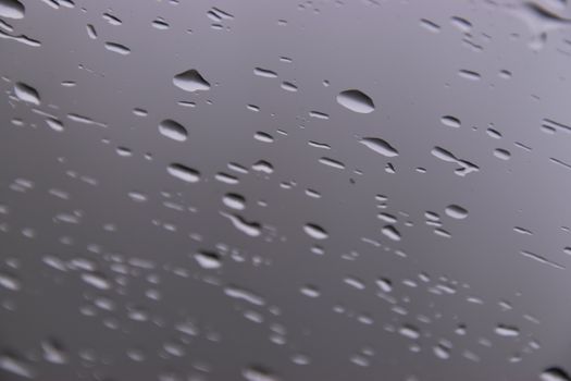 A detailed close-up shot of water droplets on a glass surface creating a moody ambiance.
