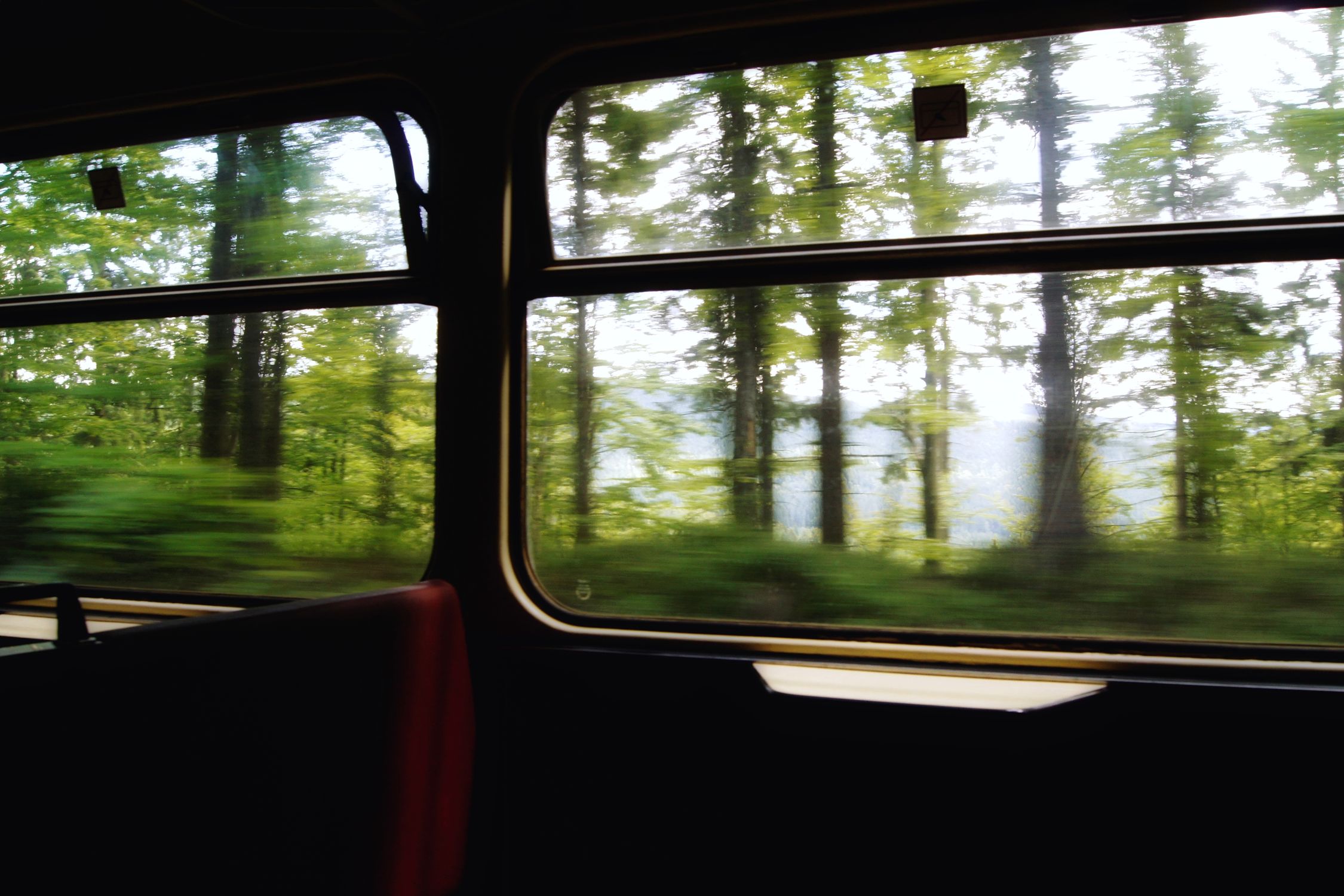 A View of the Outside while Travelling in a Train · Free Stock Photo