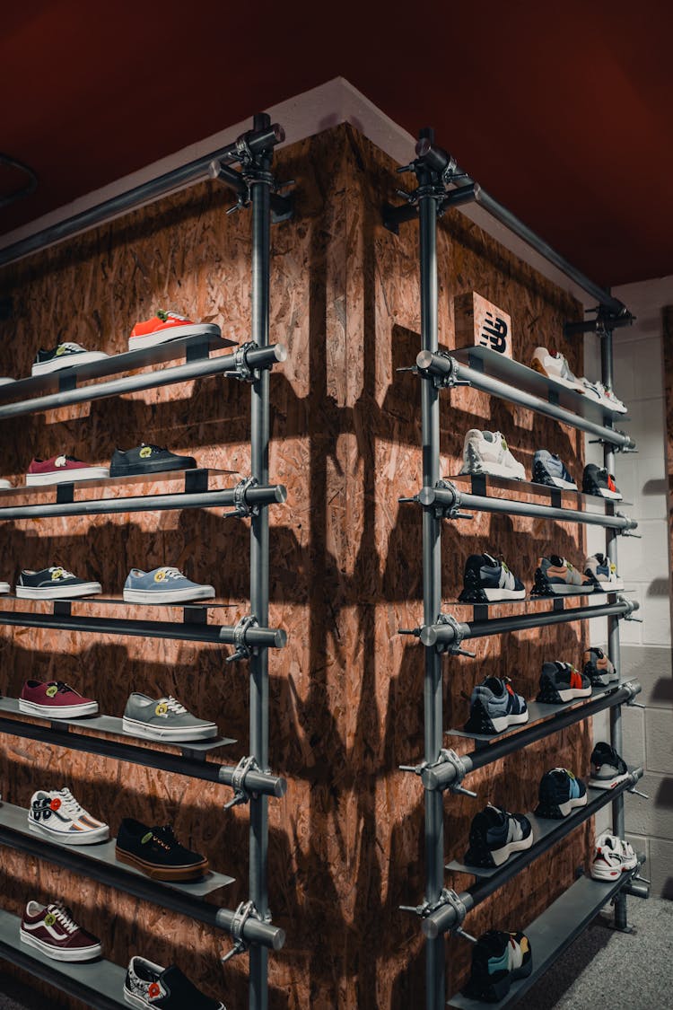 Variety Of Sneakers On Display