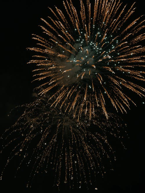 A Fireworks Display during Nighttime
