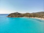 Porto Giunco ​​Tower on a Clifftop at Villasimius in Italy