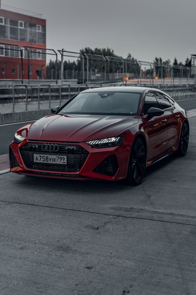 Red Audi Car