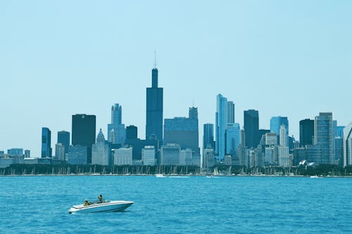 Kostenlos Kostenloses Stock Foto zu blauer himmel, chicago, gebäude Stock-Foto
