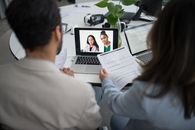 People Doing Online Job Interview