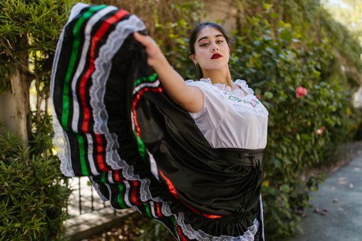Woman Posing in Traditional Dress