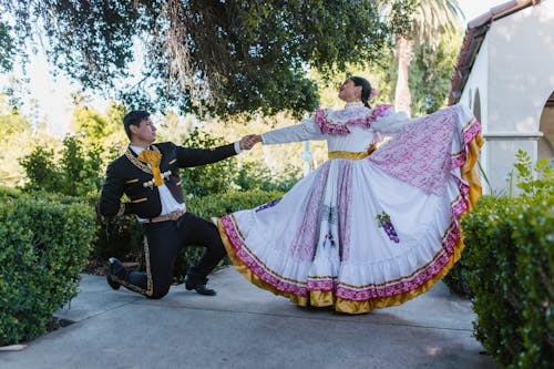 Man and Woman Performing a Traditional Dance