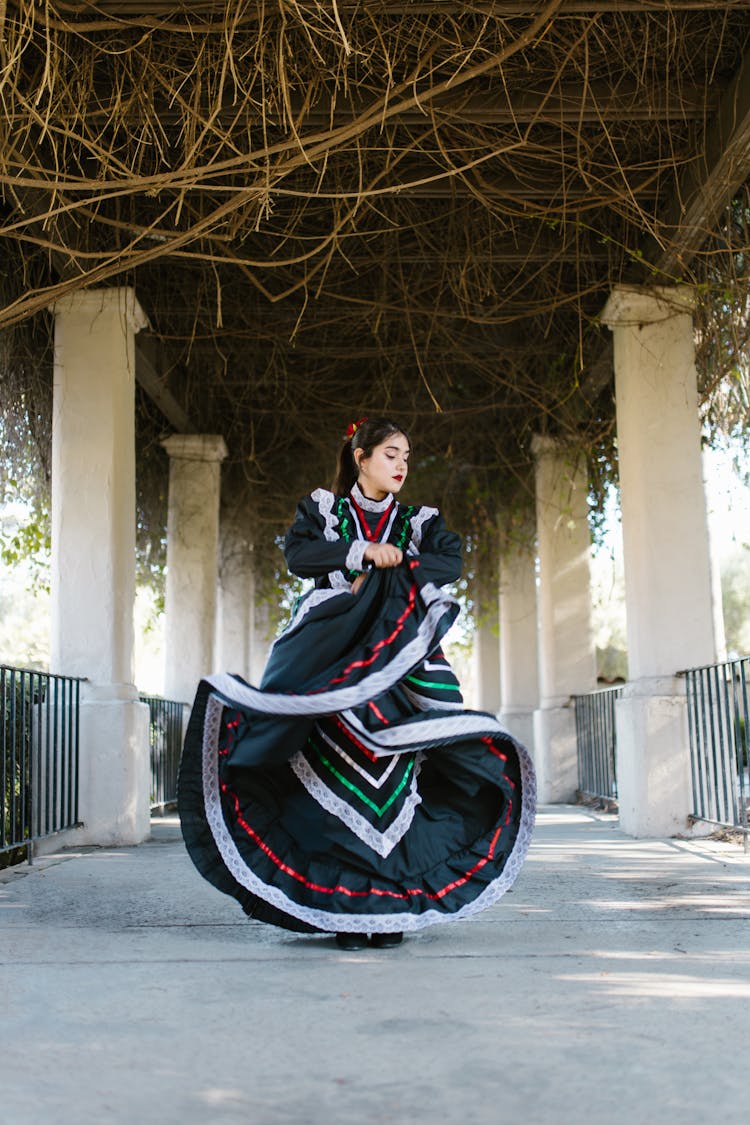 A Woman In Black Dress