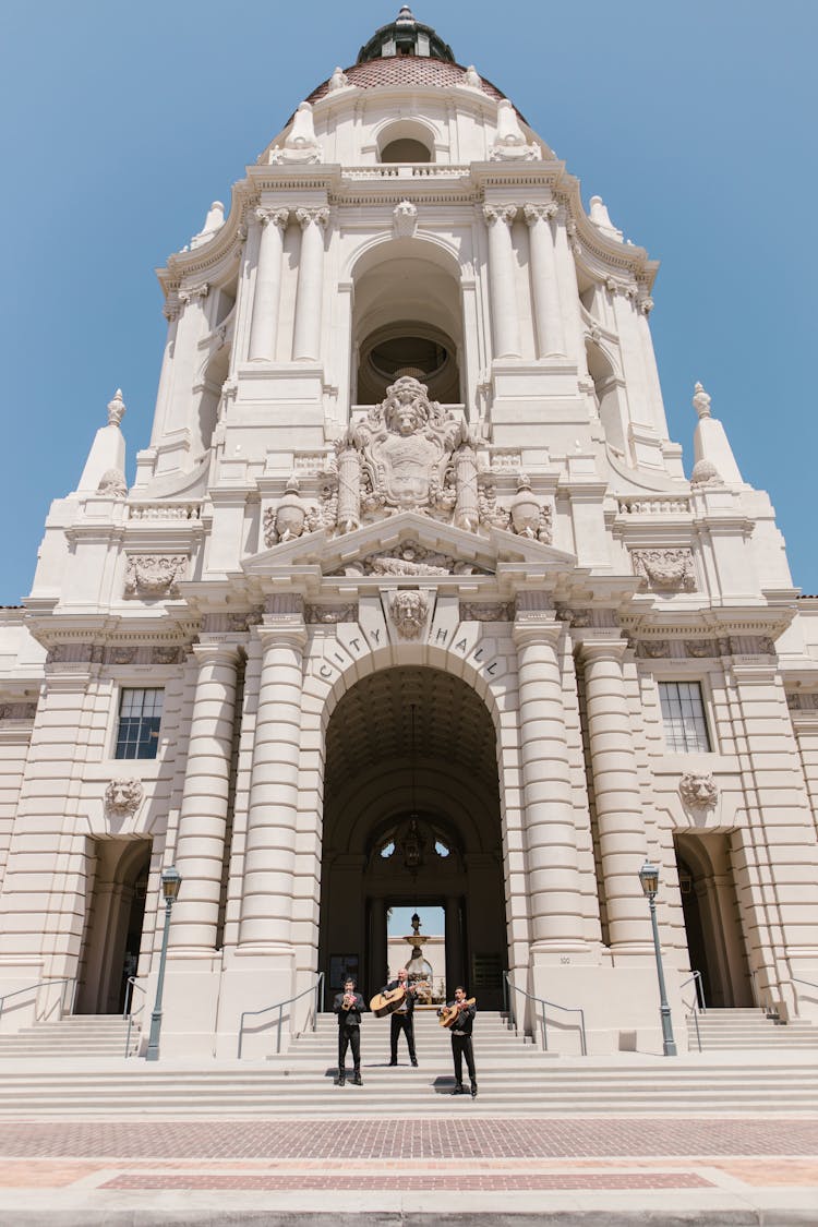 Mariachi Band Playing In Front Of The Pasadena City Hall