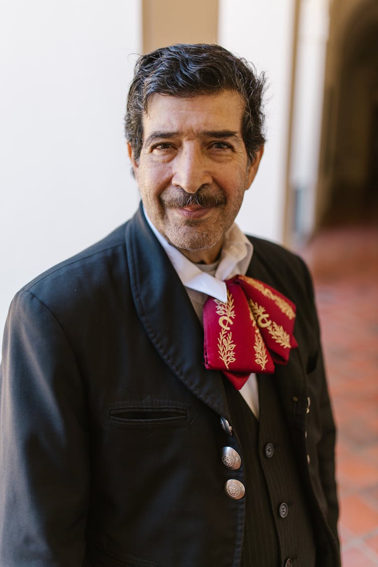 Man In Black Suit Jacket