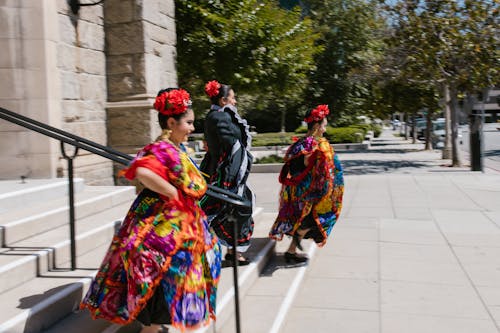 Free Women Walking on the Street Stock Photo