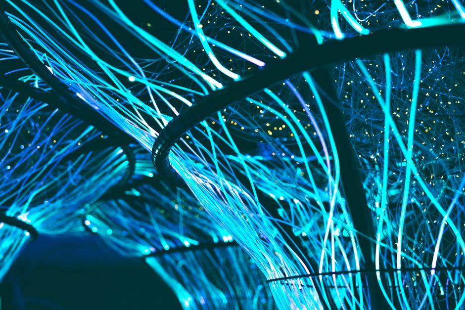 Fibre optic strands representing digital infrastructure