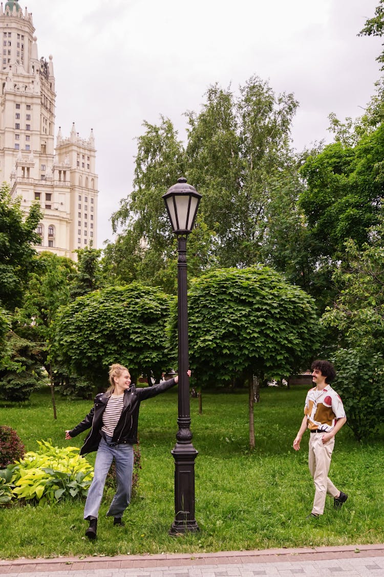 Man Walking Towards A Woman 