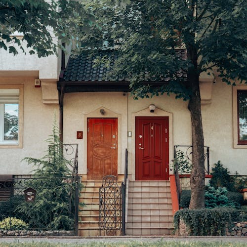 Wooden Doors of a Building