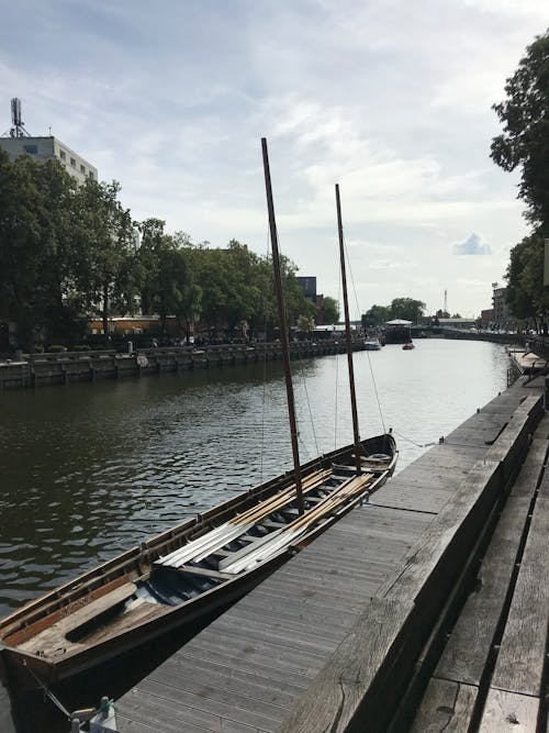 Photograph of a Boat on a Canal