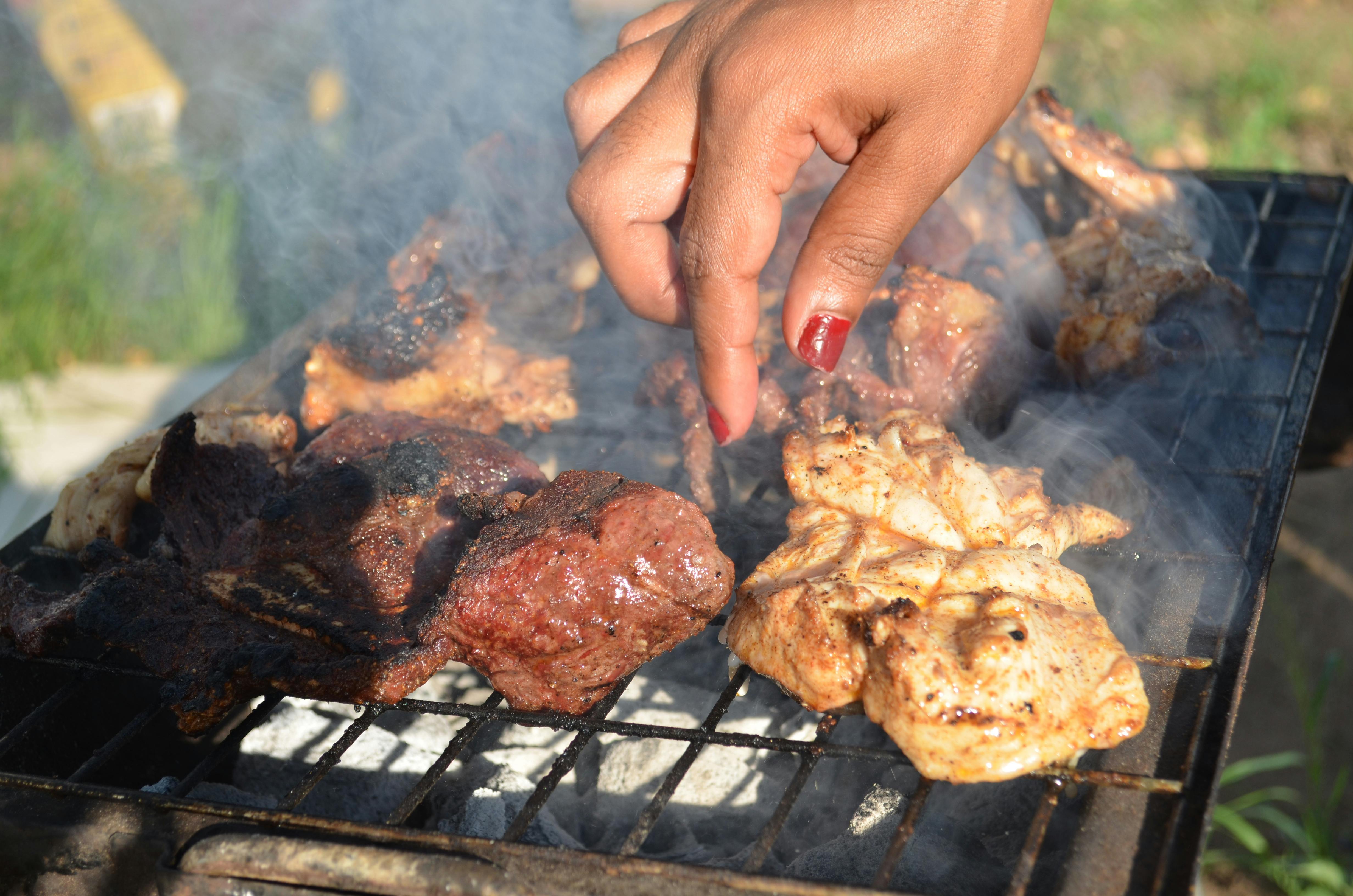 close up photo of grilling of meat